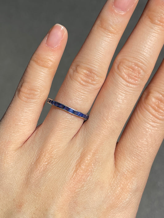 Antique French Platinum Sapphire Band Ring