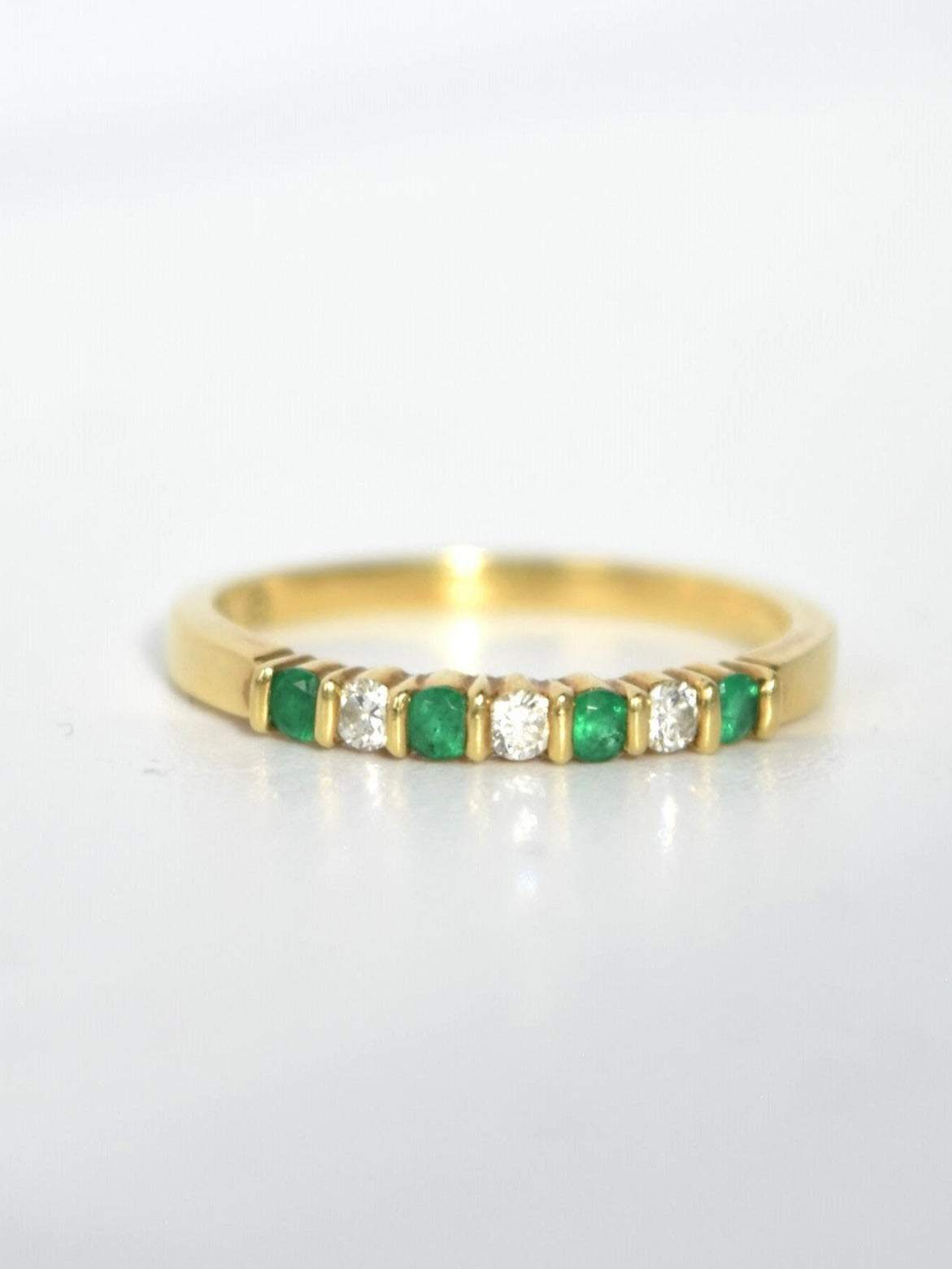 Tiffany & Co. Emerald Diamond Band Ring