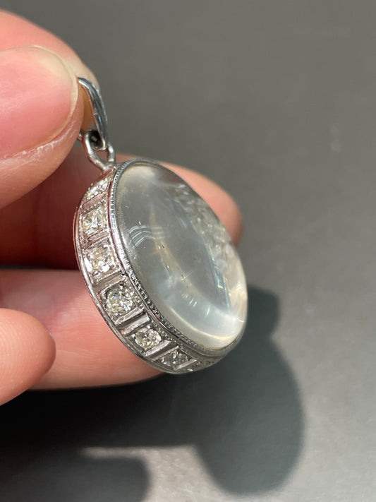 Vintage Platinum 6.5ctw Diamond Shaker Pendant