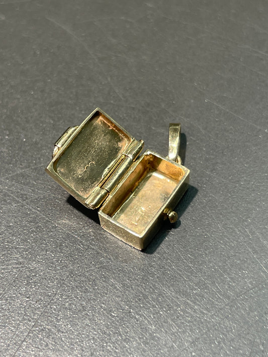 Vintage 14K Gold Open Box Charm