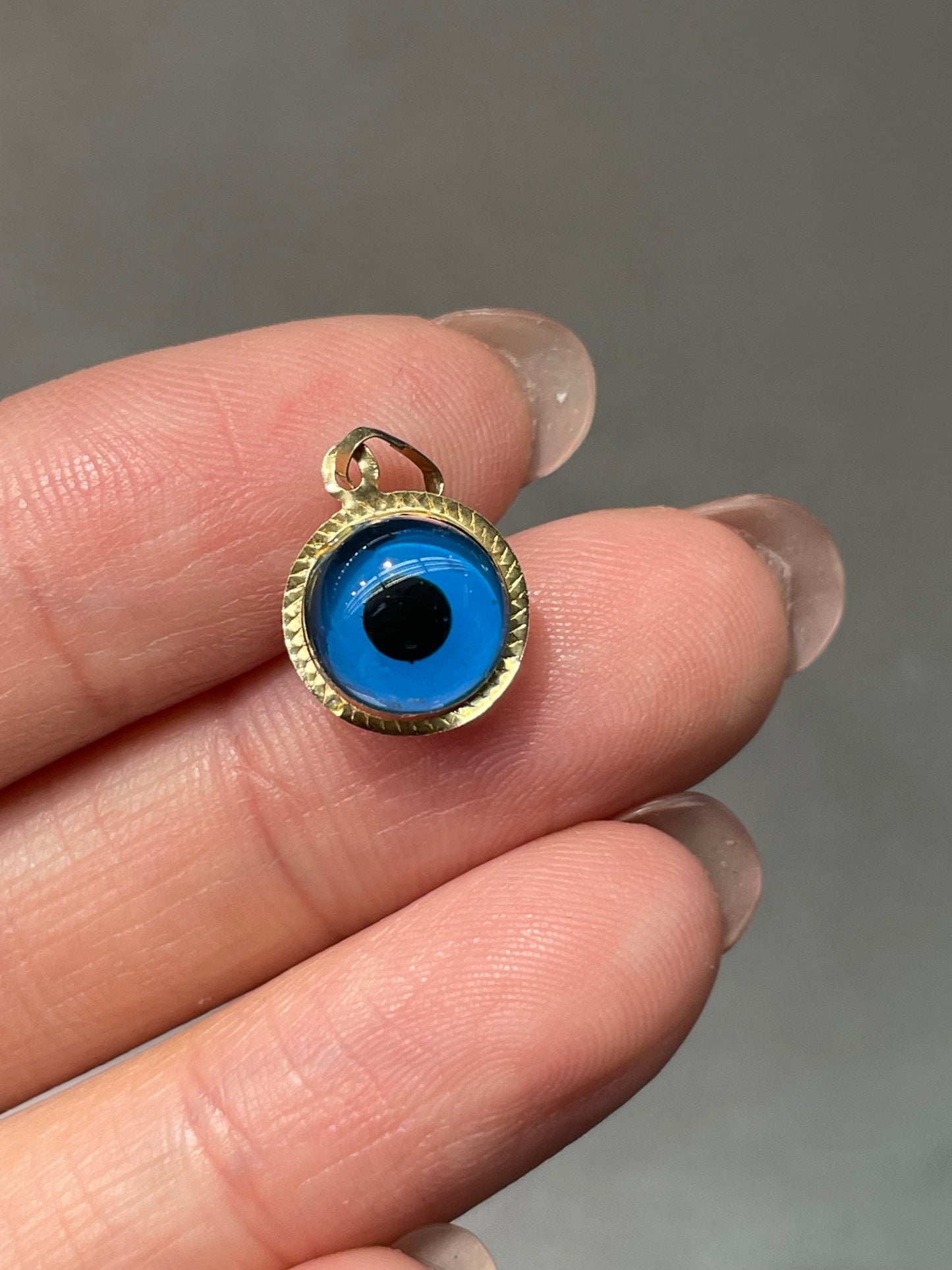 Vintage 14K Yellow Gold Evil Eye Charm