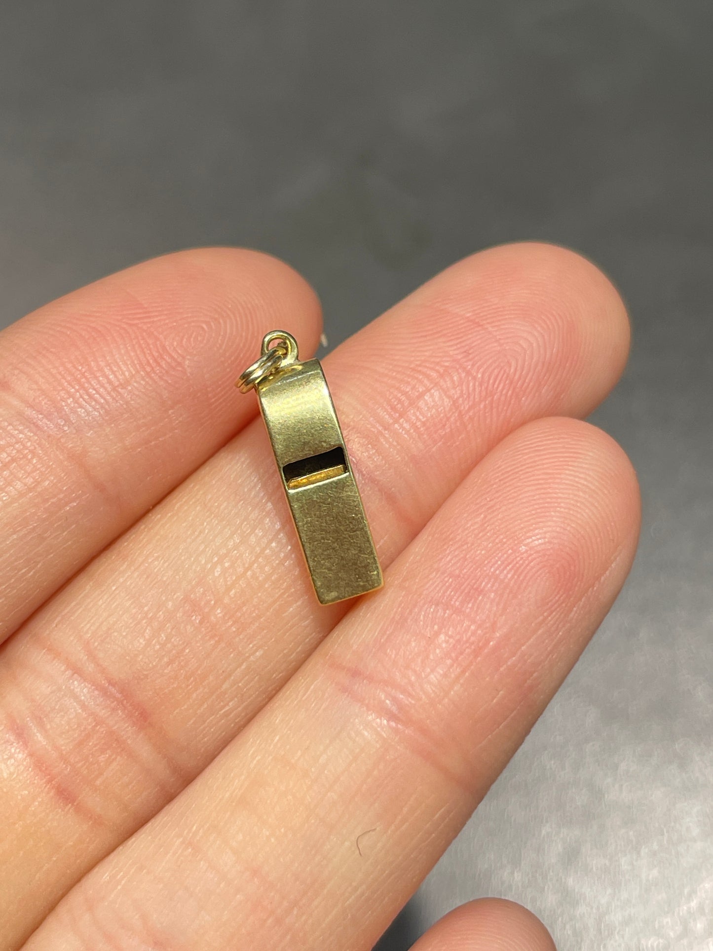 Vintage 14K Gold Mini Working Whistle Charm