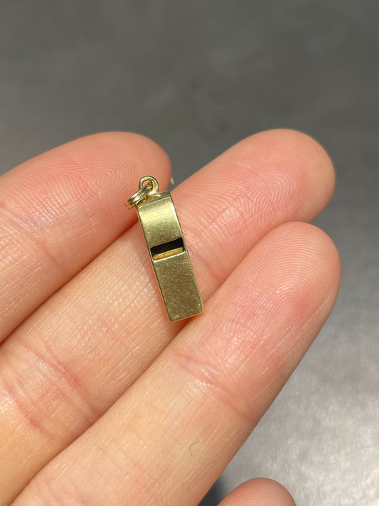 Vintage 14K Gold Mini Working Whistle Charm