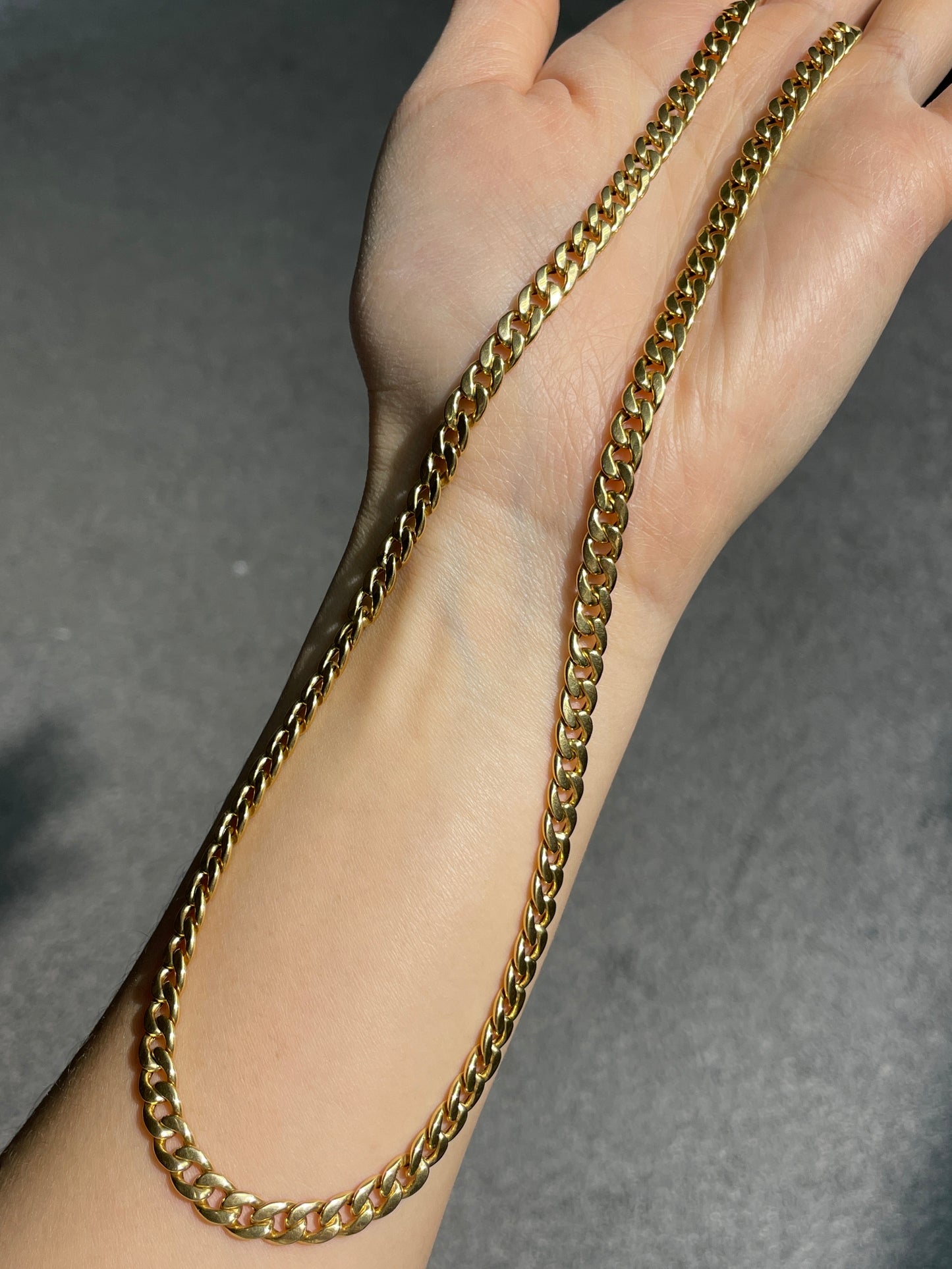 14K Gold 5.5 mm Curblink Chain Necklace