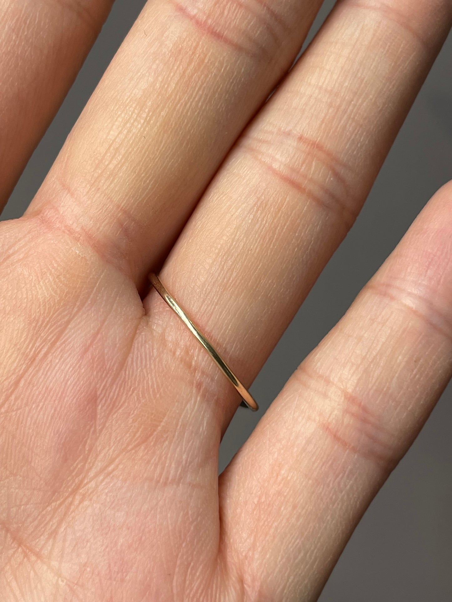 14K Yellow Gold "A" Dangle Letter Ring