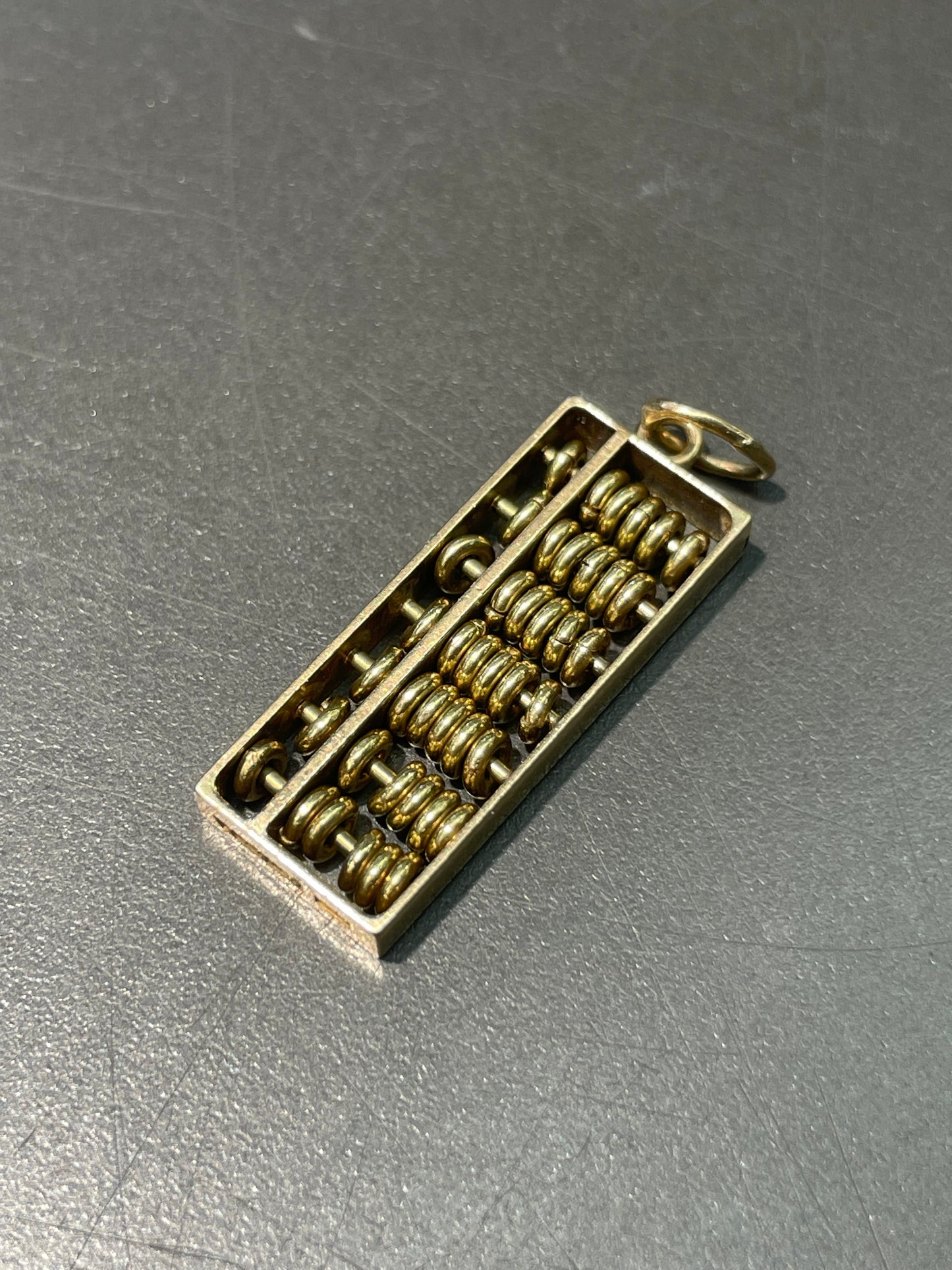 14K Yellow Gold Articulating Abacus Charm