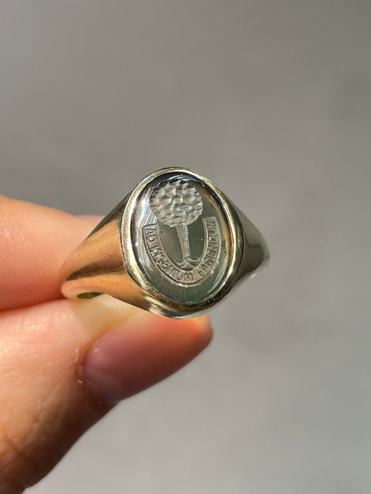 Vintage 10K Gold Intaglio Signet Ring