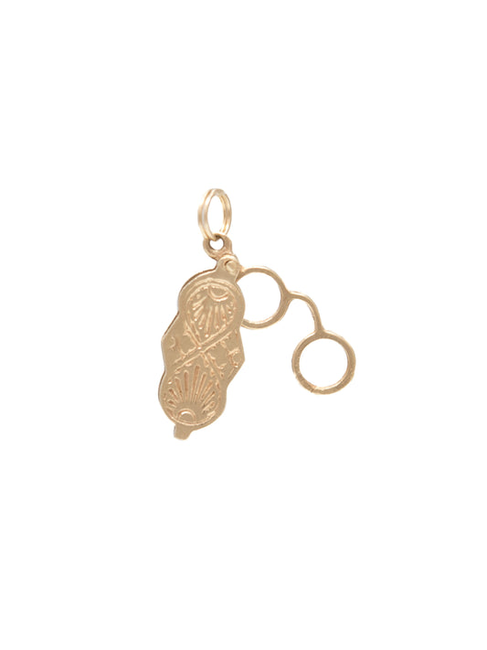 Vintage 14K Gold “Love is Blind” Glasses Charm
