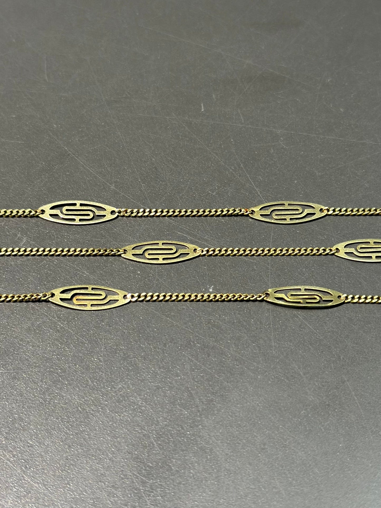 复古 14K 金花丝链项链 20.0 英寸