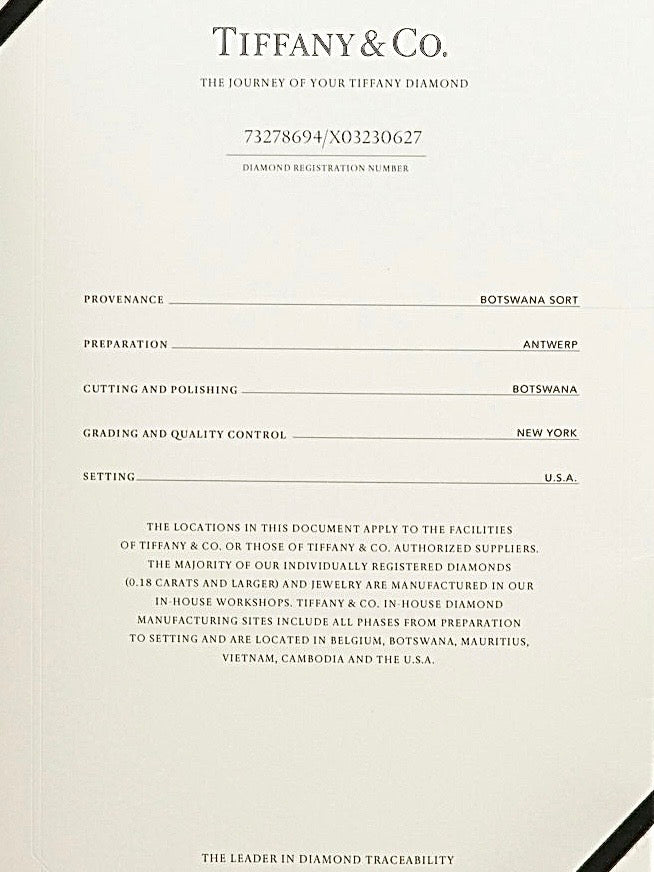 Tiffany & Co. 18K Gold 0.80 CTW Diamond Solitaire Ring