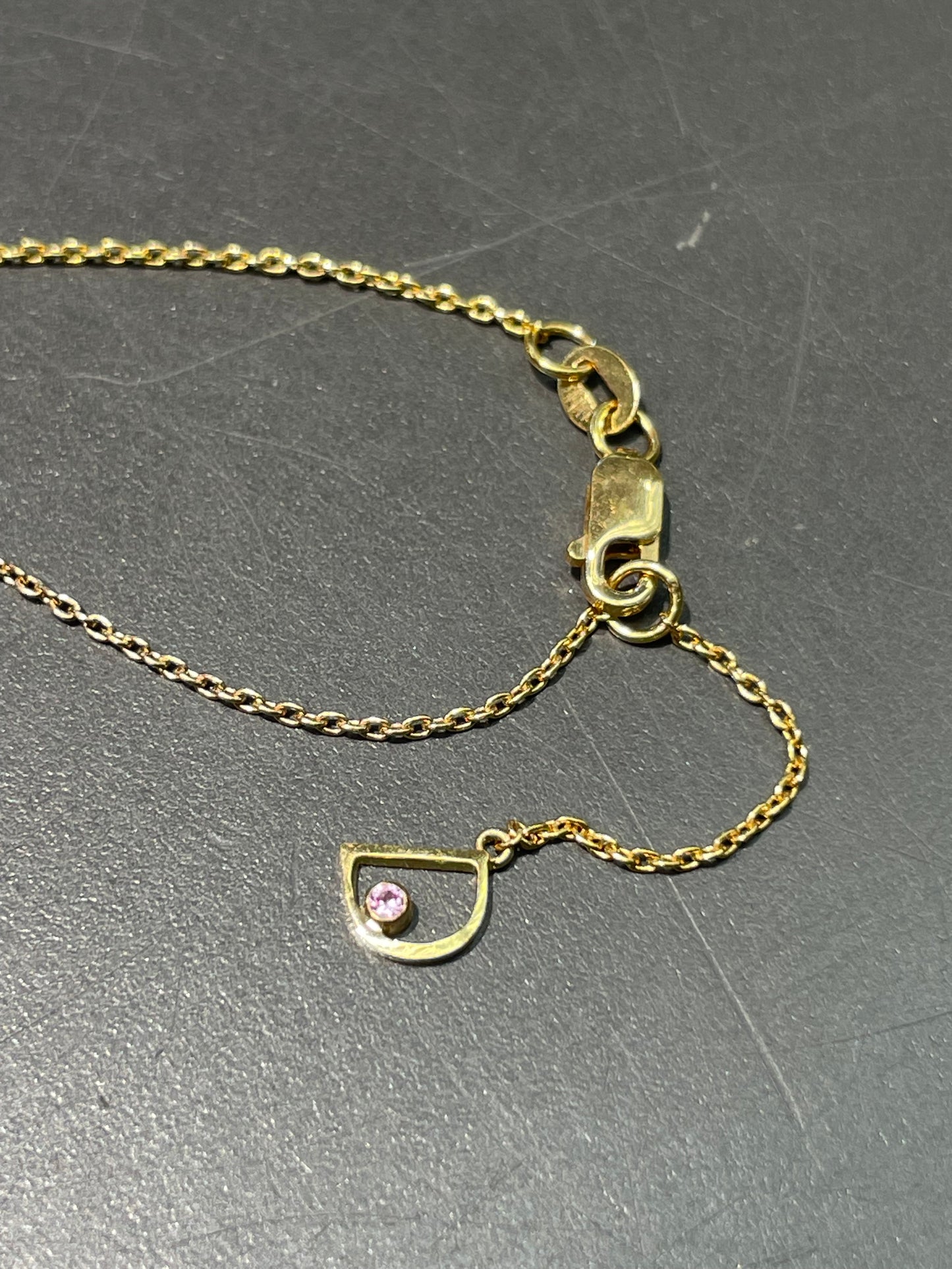 18K Yellow Gold 0.08 CTW Diamond Arrow Necklace