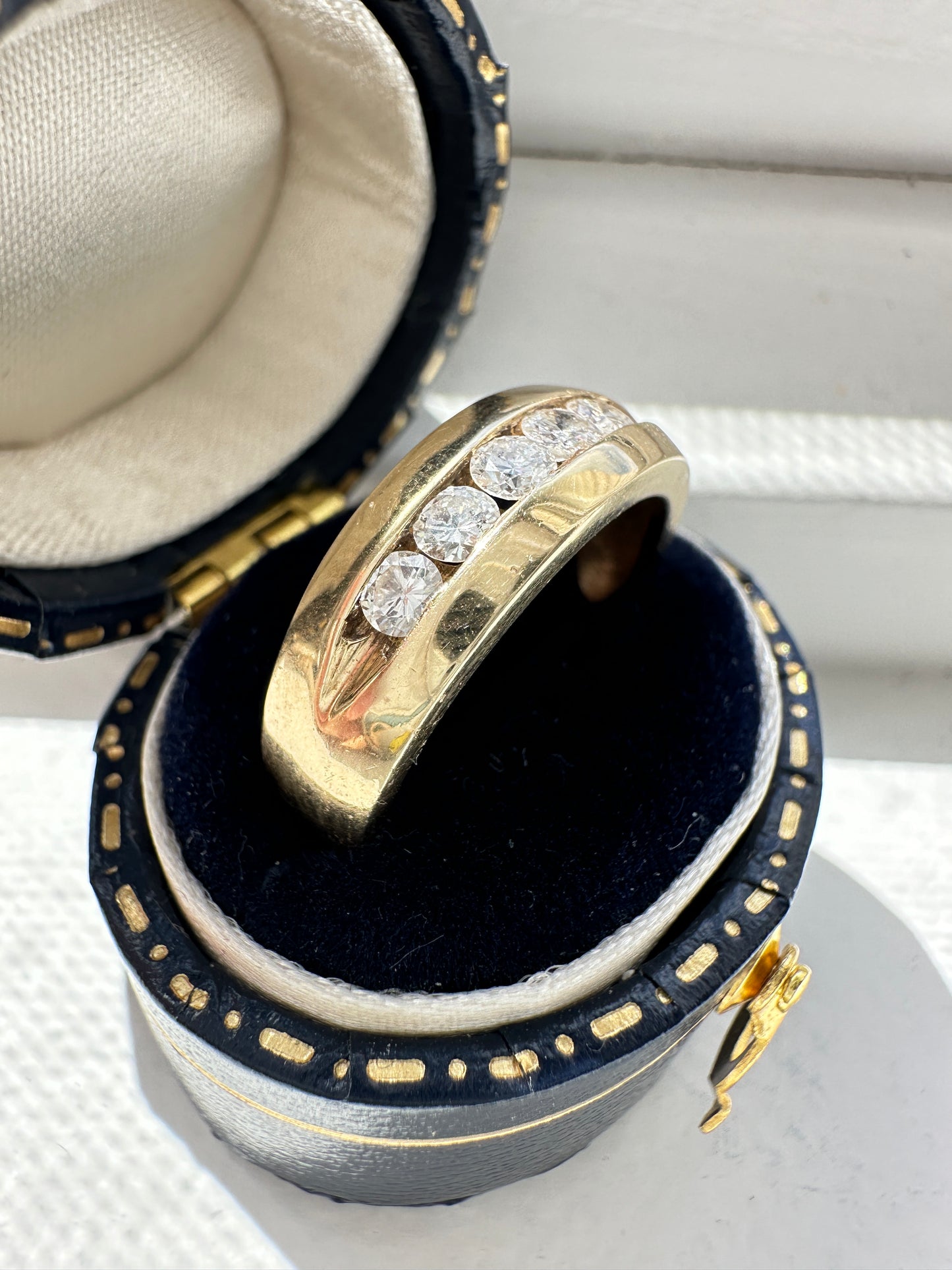 14K Yellow Gold 0.50 CTW Five Diamond Ring