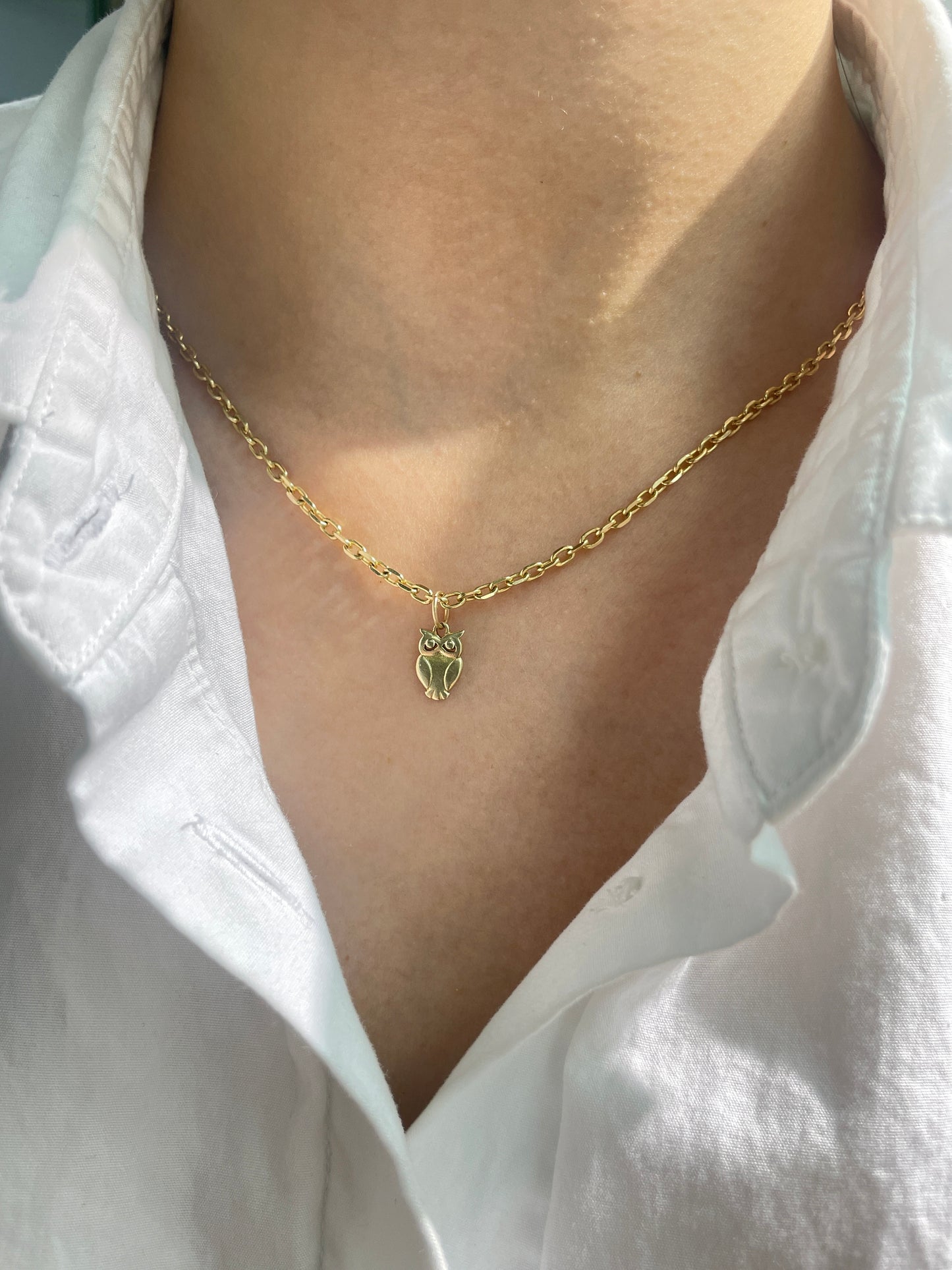 Vintage 14K Gold Mini Owl Charm