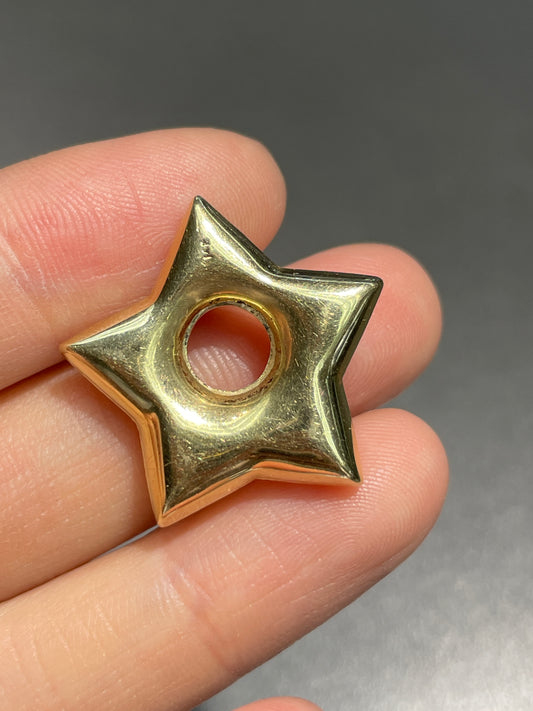Vintage 14K Gold Puffy Star Charm