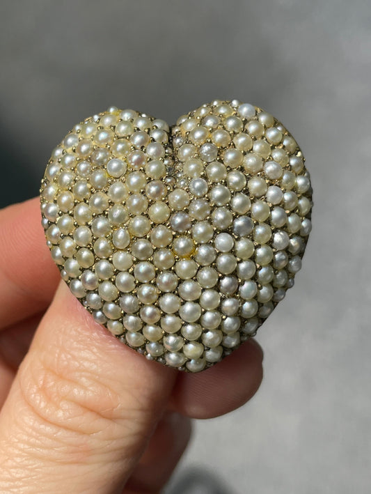 维多利亚 14K 金珍珠串吊坠胸针