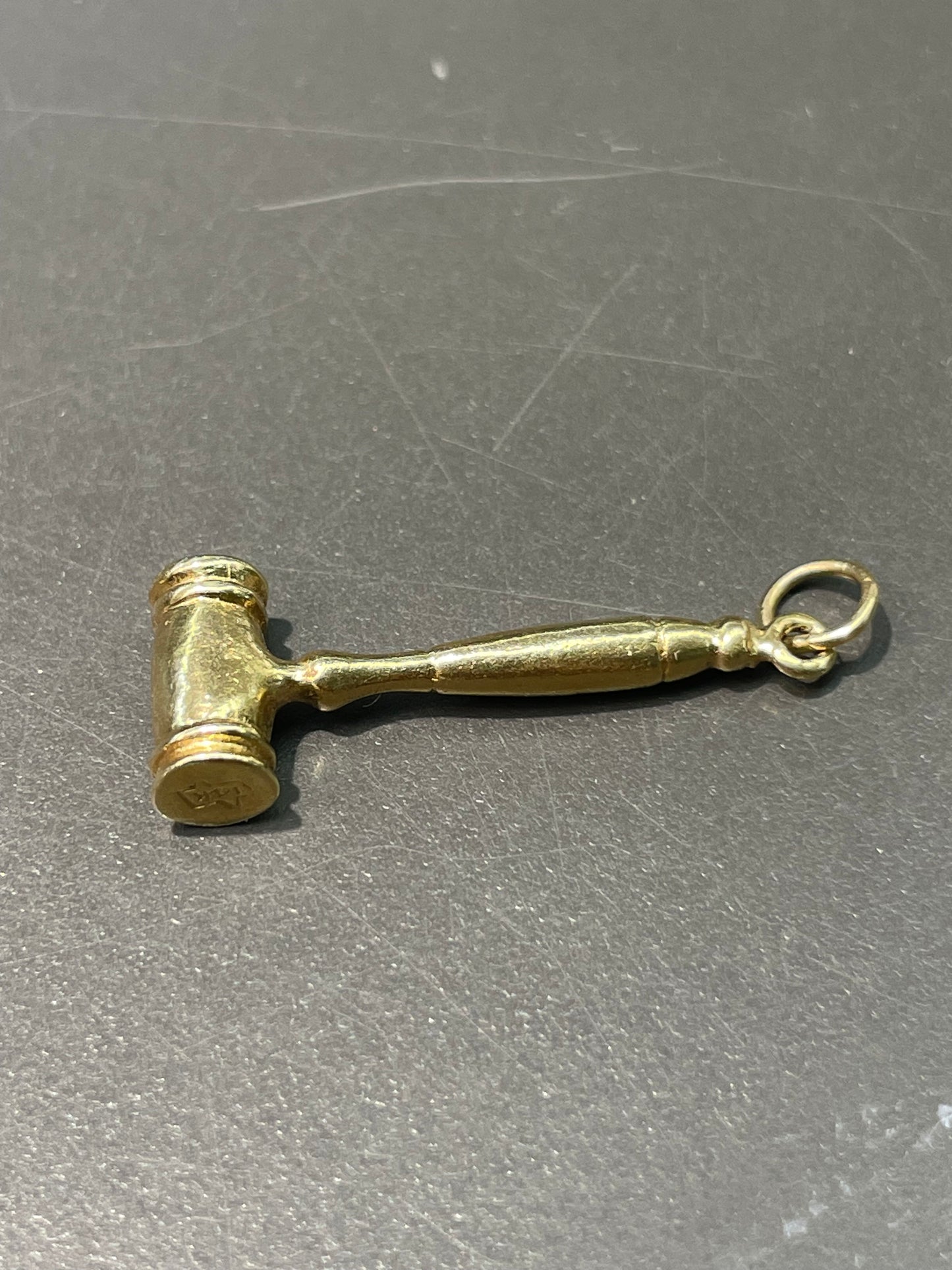 Vintage 14K Yellow Gold Solid Gavel Charm