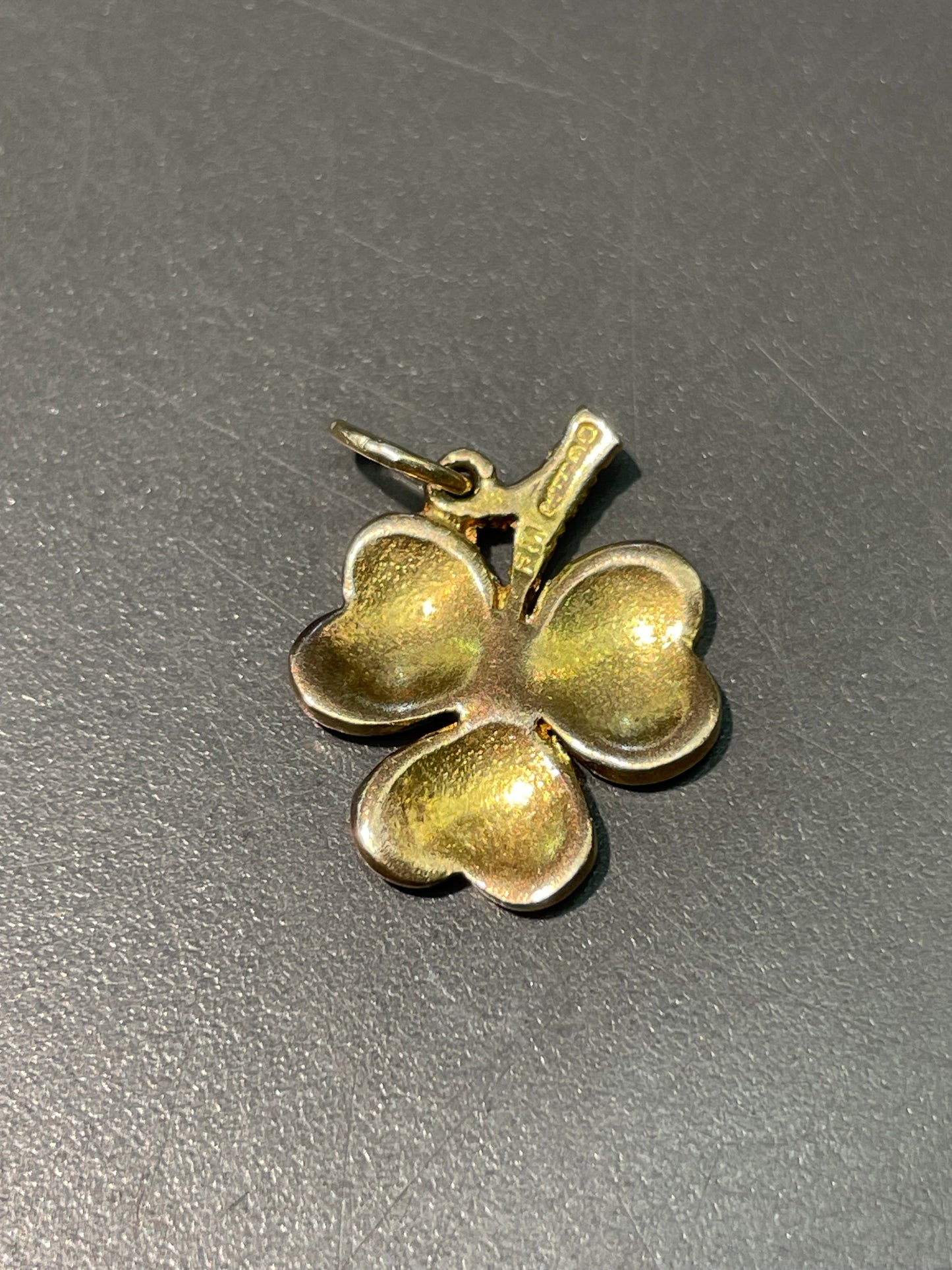 法国 18K 黄金三叶草吊饰