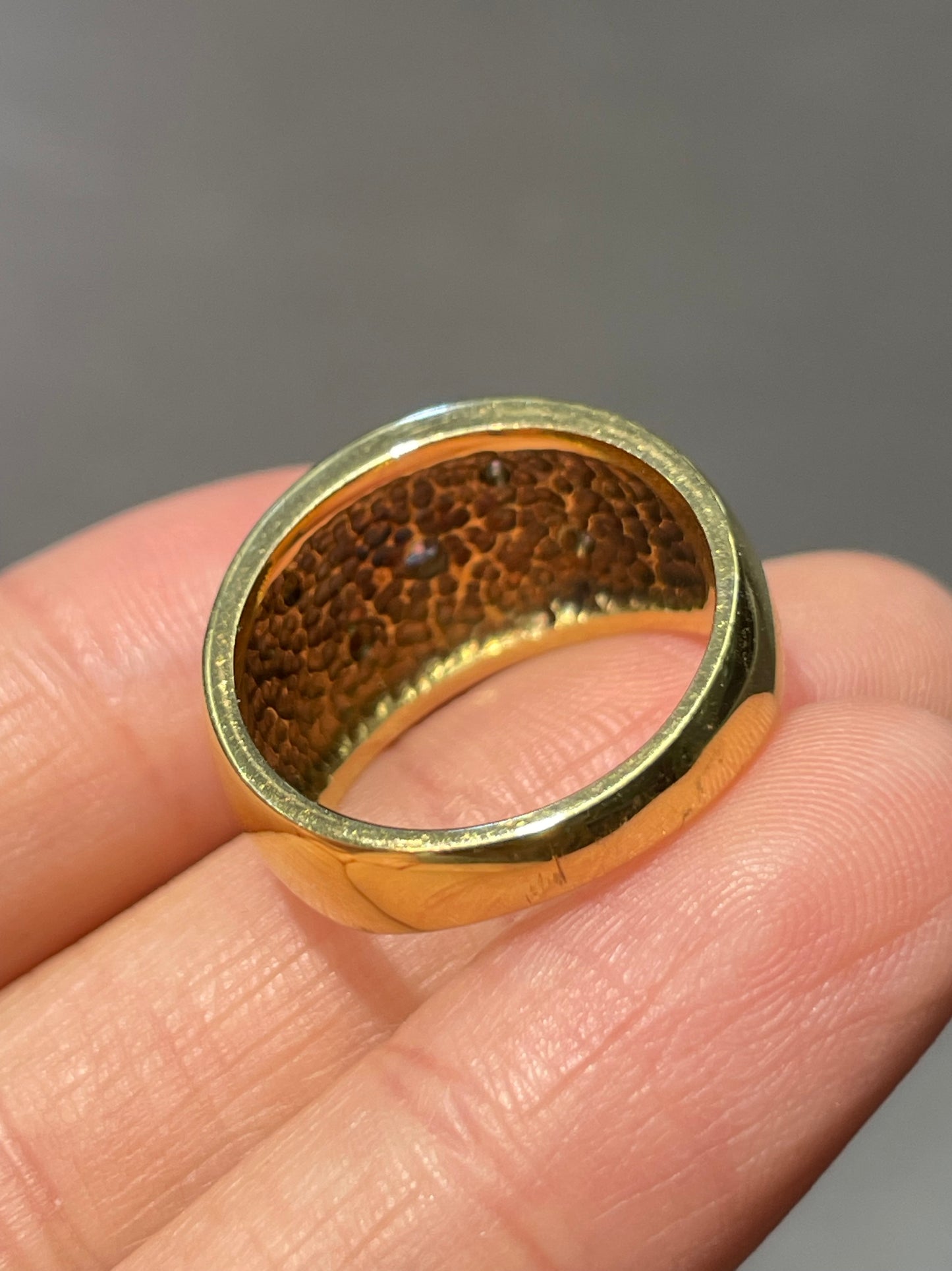 18K Gold 0.15 CTW Diamond Enamel Star Celestial Ring