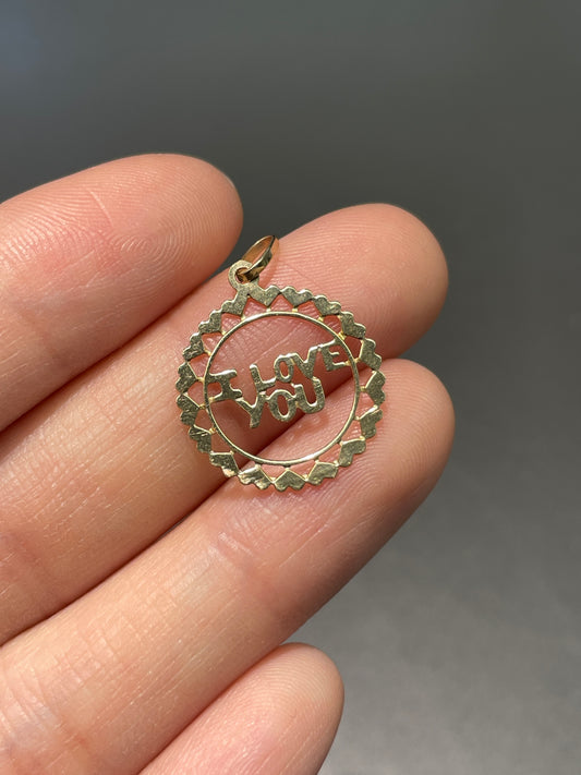 Vintage 14K Gold “I Love You” Charm