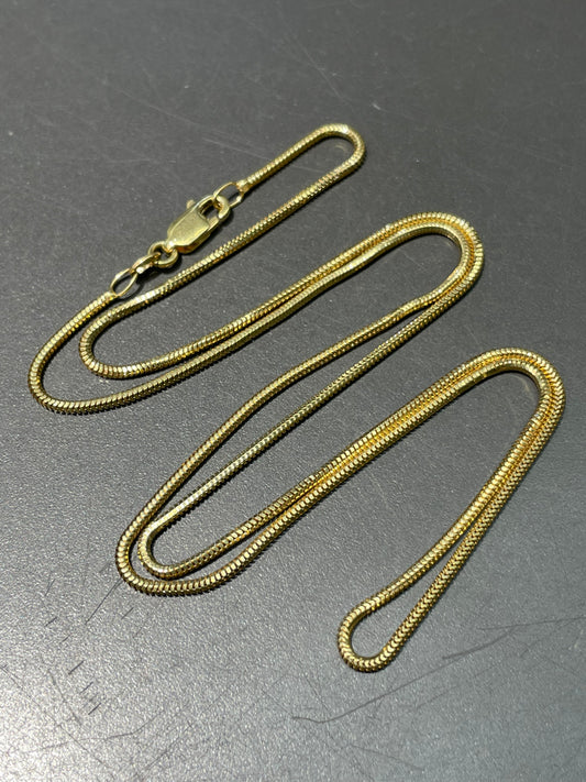 14K Yellow Gold 1.5 mm Snake Chain Necklace 22.0 inch