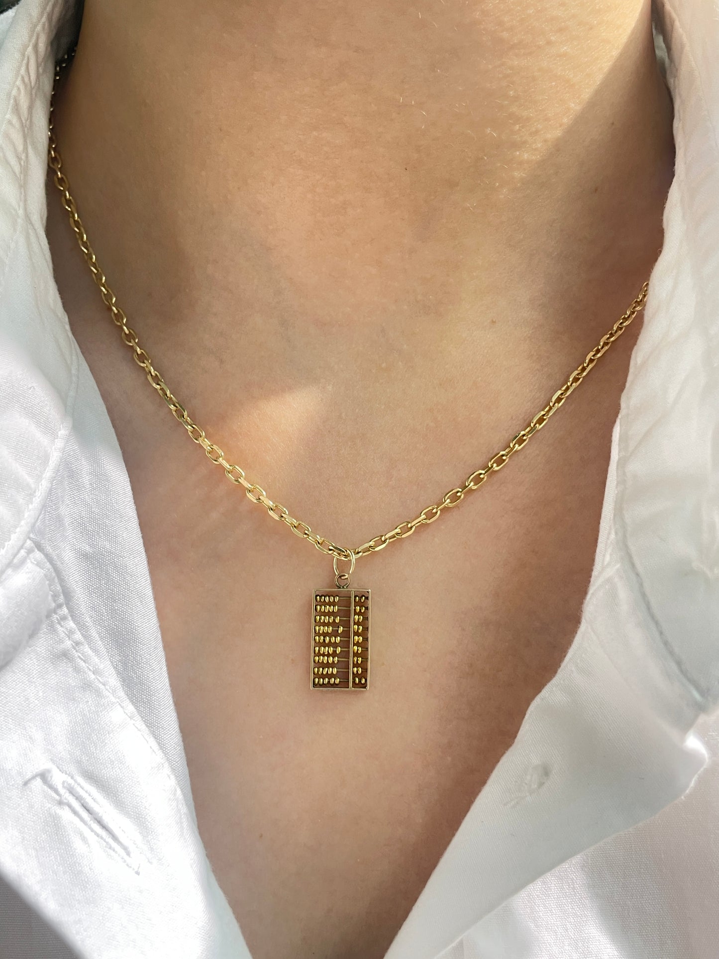 Vintage 14K Gold Mini Abacus Charm