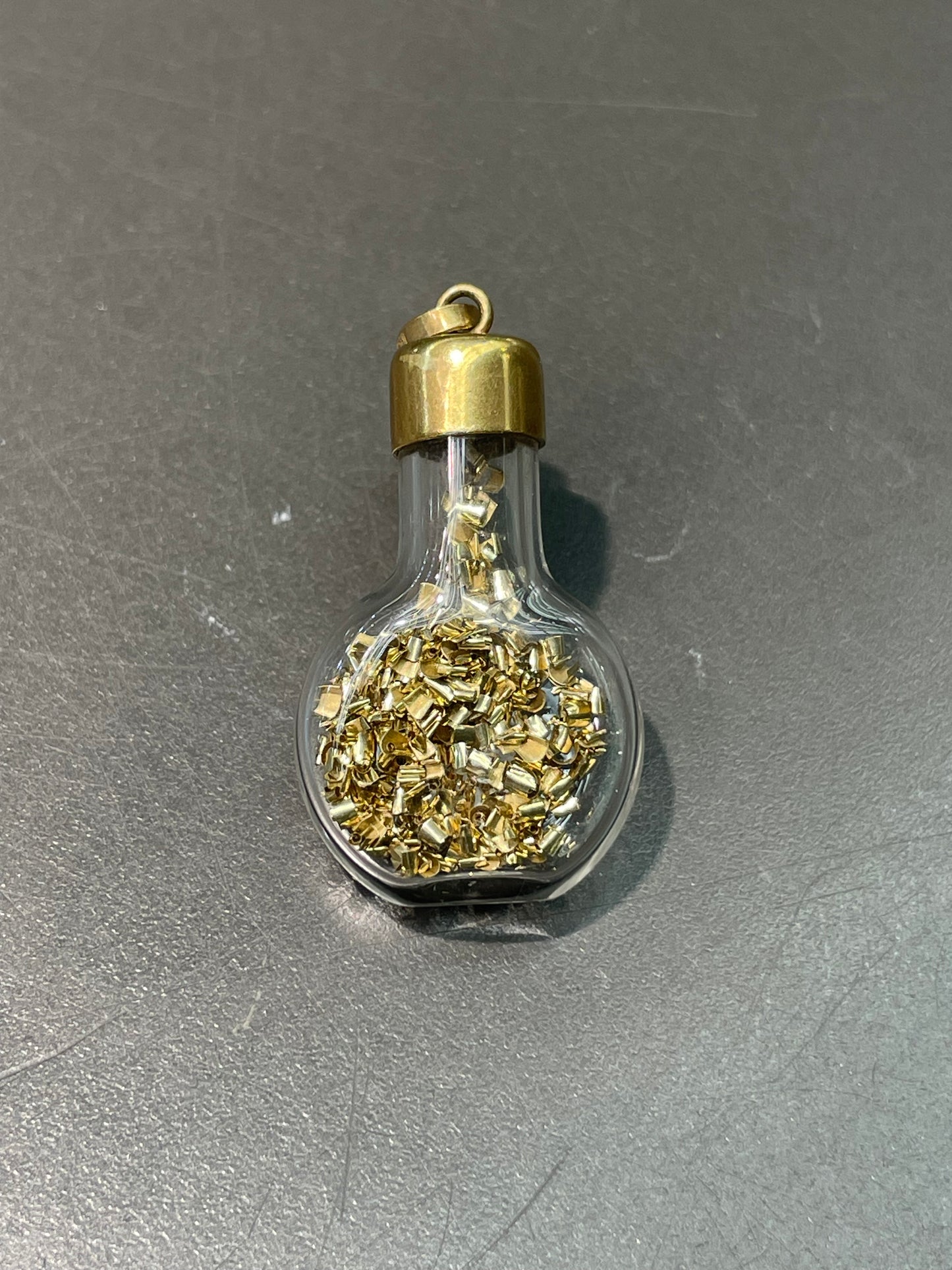 Vintage 14K Yellow Gold Gold Shaving Bottle Charm Pendant