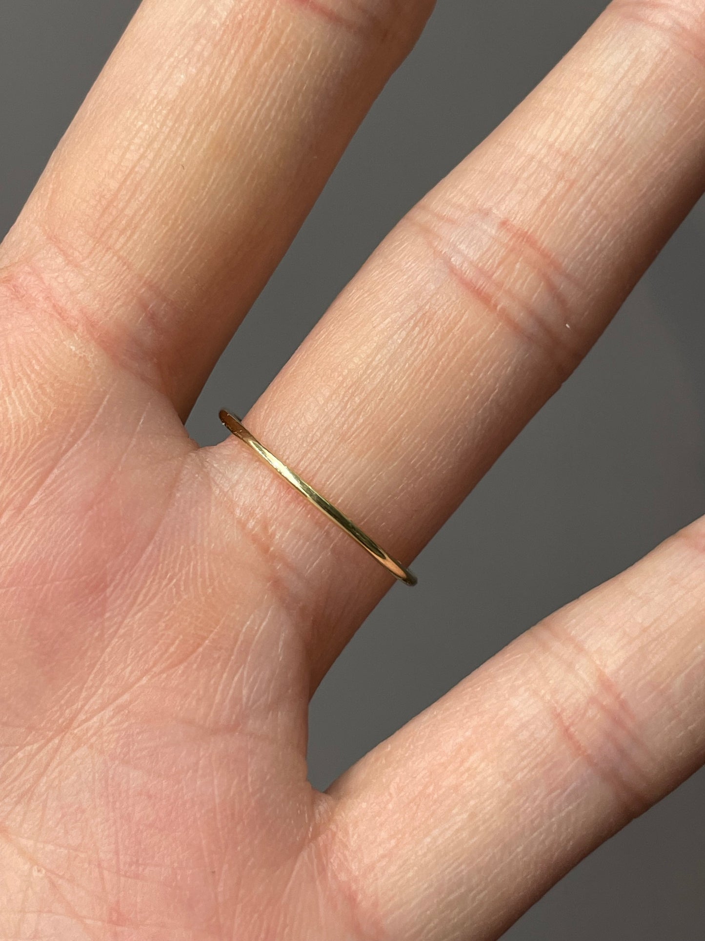 14K Yellow Gold "A" Letter Ring