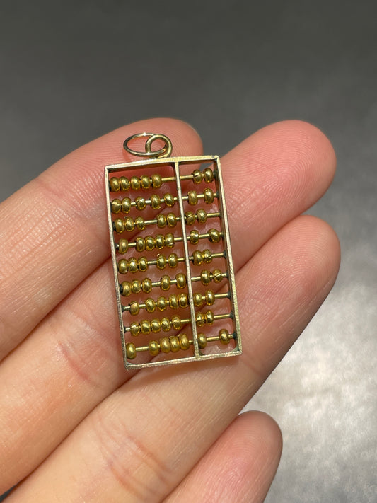 Vintage 14K Gold Large Articulating Abacus Charm