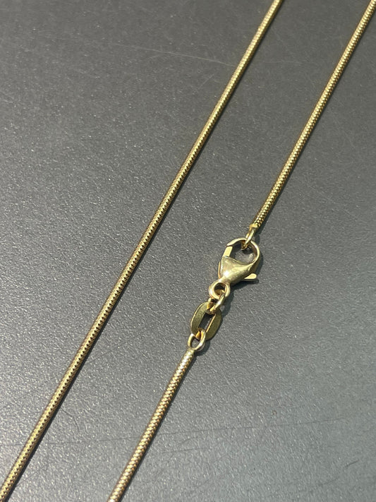 18K Yellow Gold Snake Chain Necklace 18.0 inch