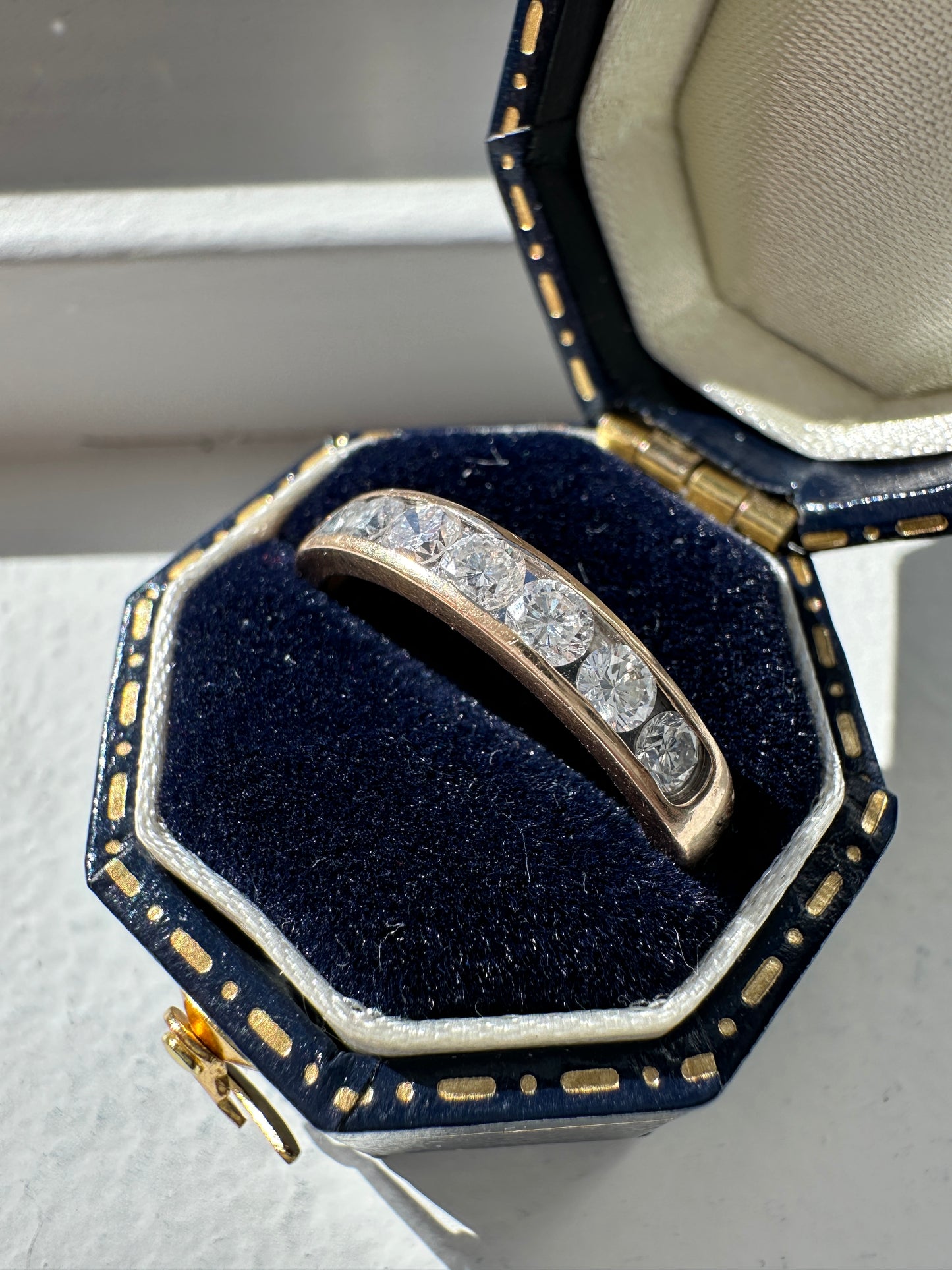 14K 黄金 0.70 CTW 七石钻石戒指
