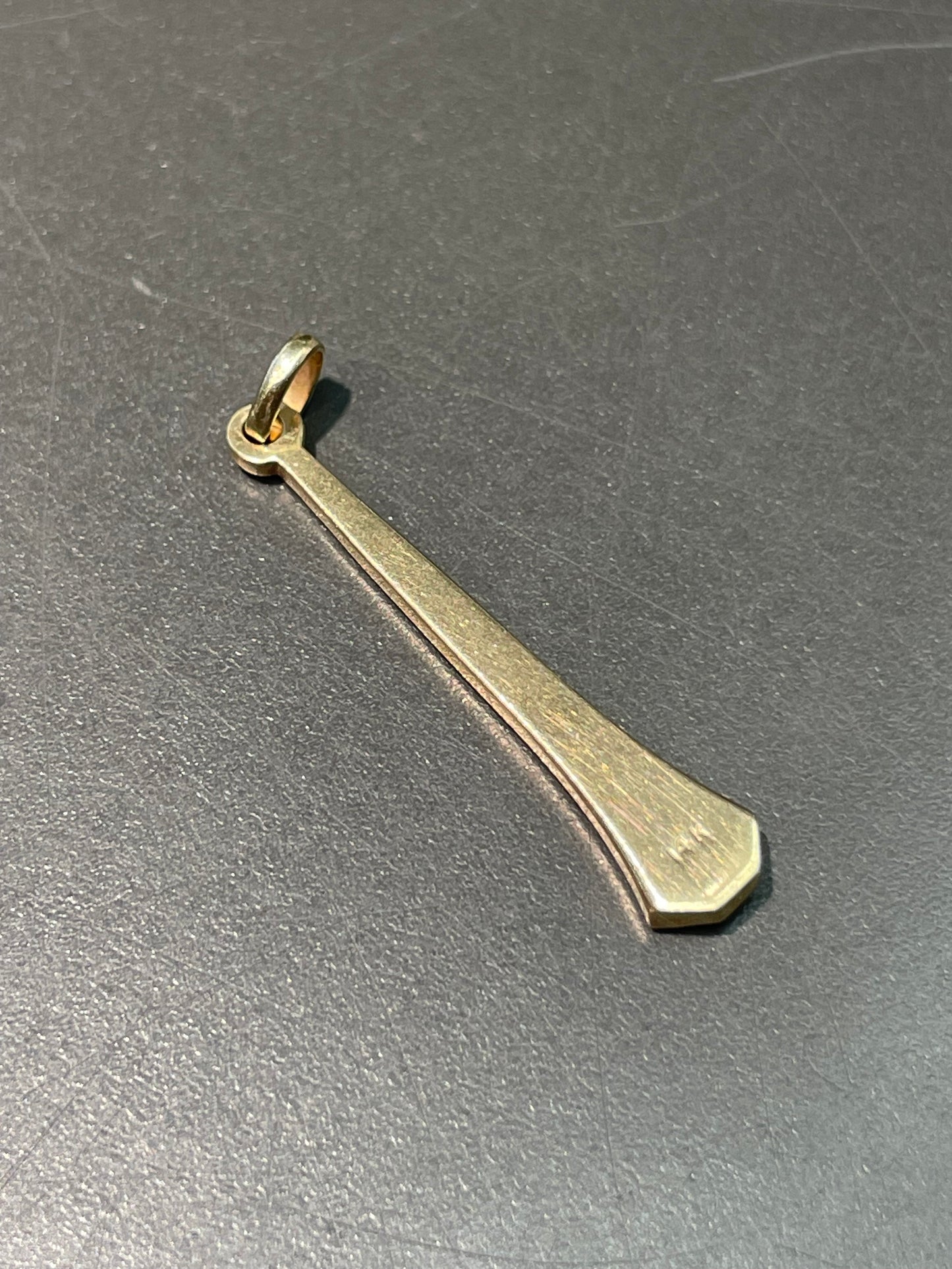 14K Yellow Gold Nail Pendant
