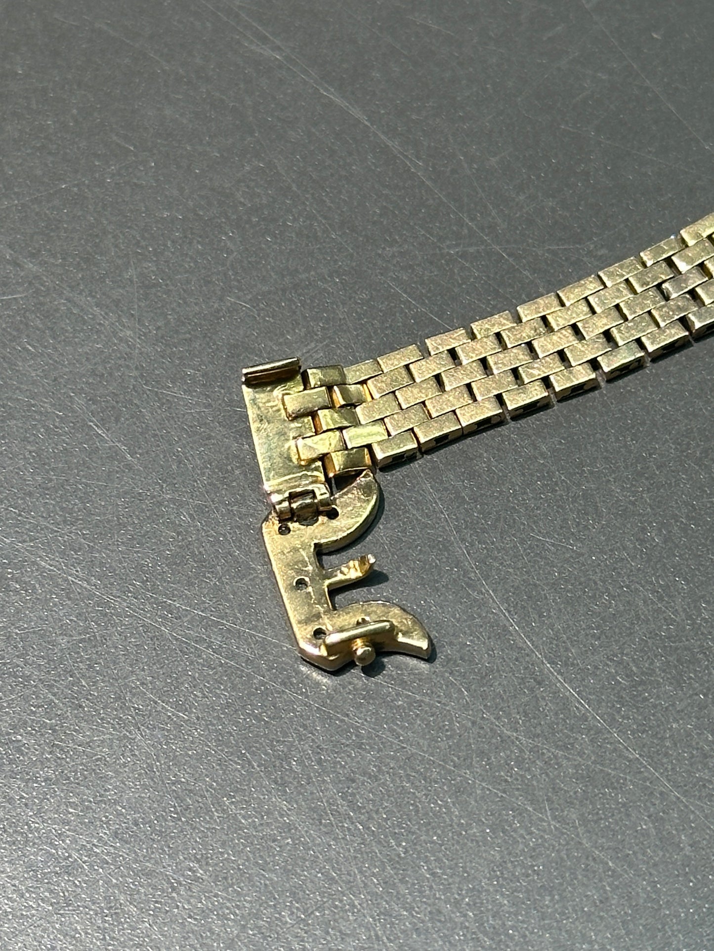 复古 18K 黄金 0.08 CTW 钻石可调节带扣皮带环