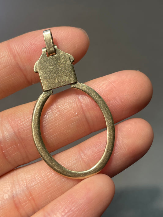 Vintage 14K Yellow Gold Large Carabiner Clasp