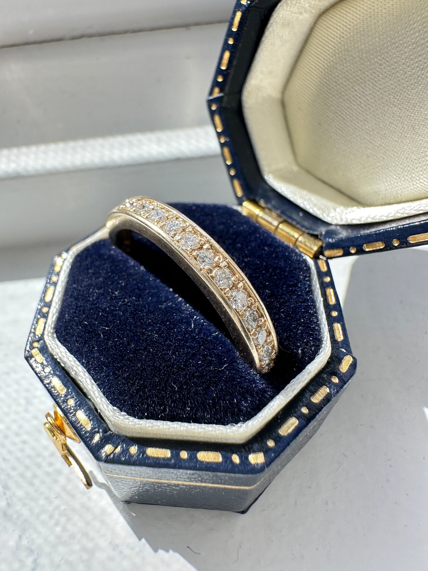 14K Yellow Gold 0.30 CTW Half Eternity Diamond Ring