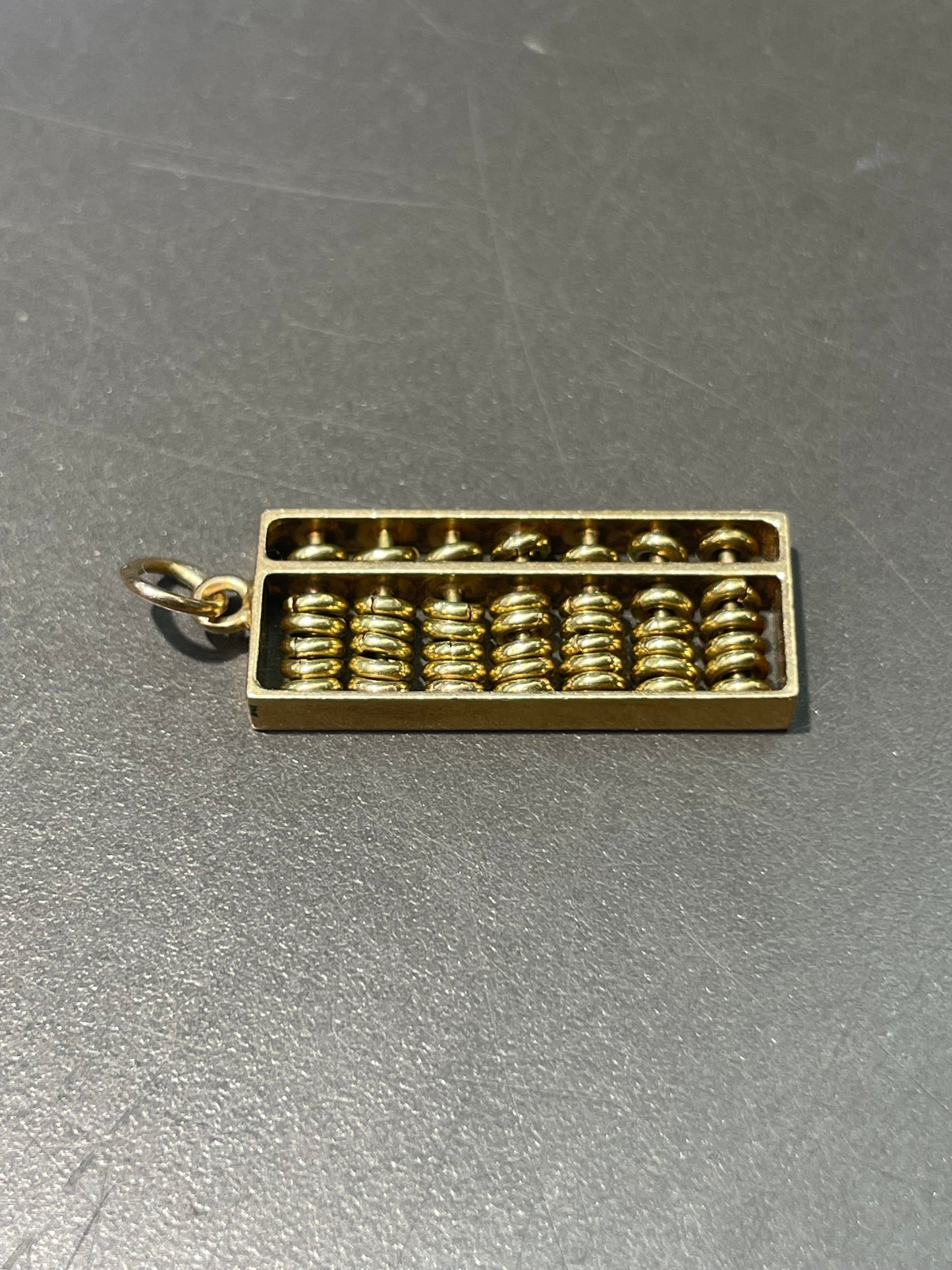 14K Yellow Gold Articulating Abacus Charm