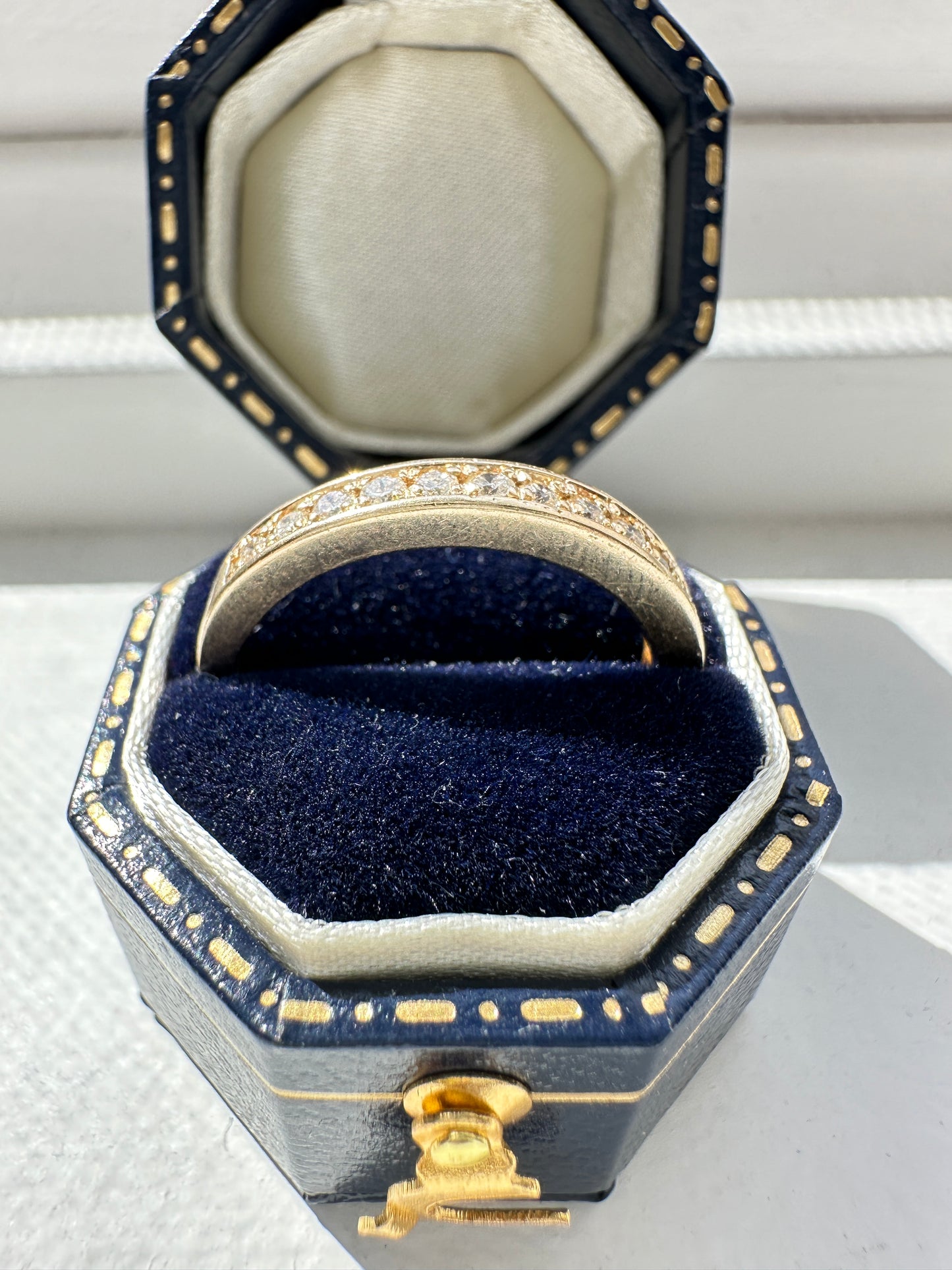 14K Yellow Gold 0.30 CTW Half Eternity Diamond Ring