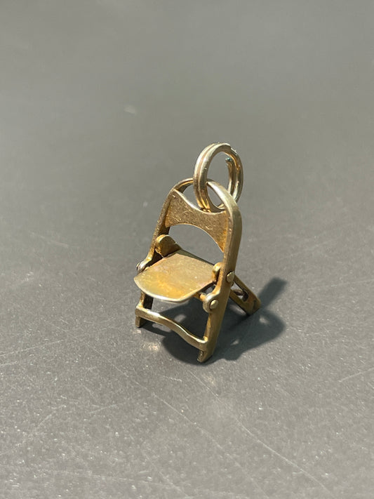 Vintage 14K Gold Articulating Chair Charm
