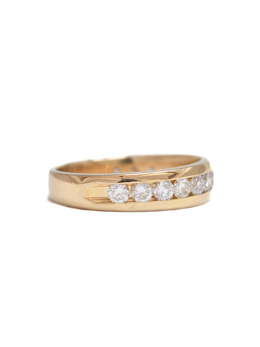 14K Gold 0.49 CTW Diamond Half Eternity Band Ring