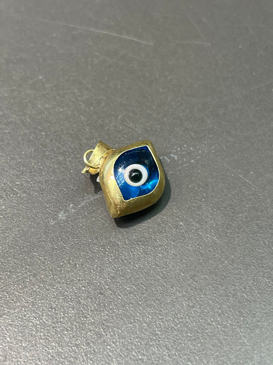 Vintage 14K Yellow Gold Evil Eye Charm