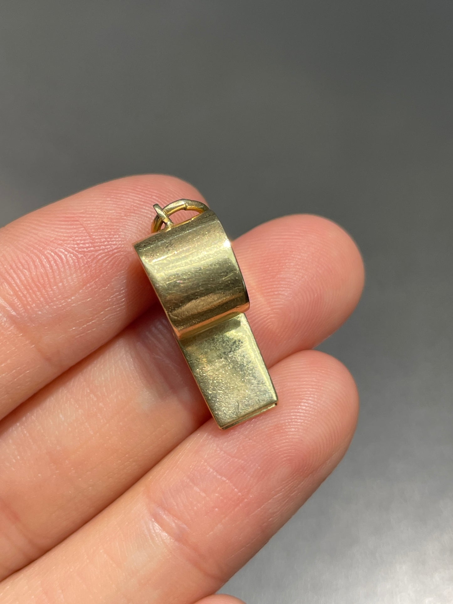 Vintage 14K Gold Working Whistle Charm