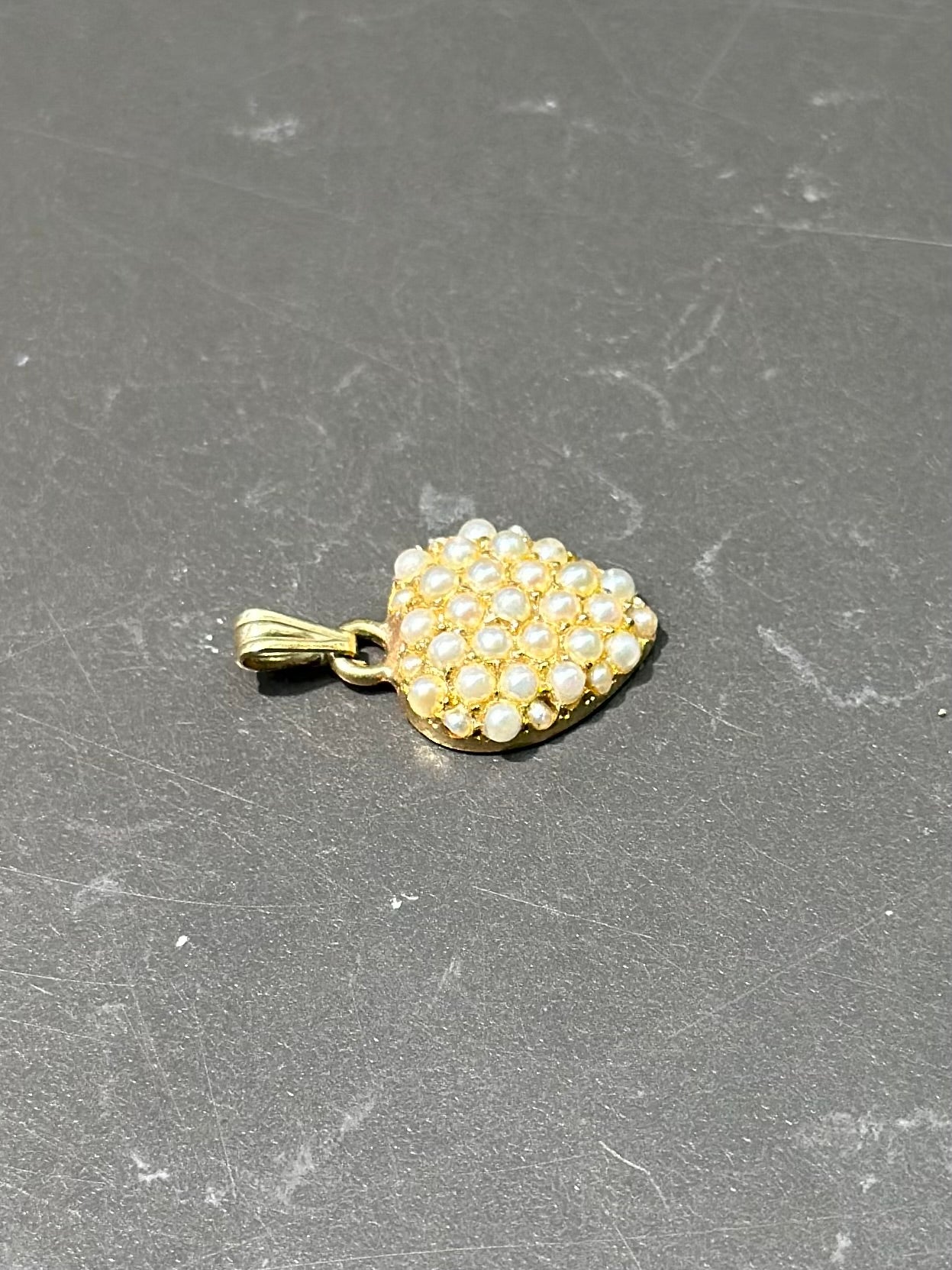 维多利亚 14K 金种子珍珠心形串饰