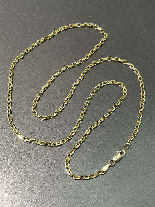 14K Gold 2.5 mm Cable Chain Necklace