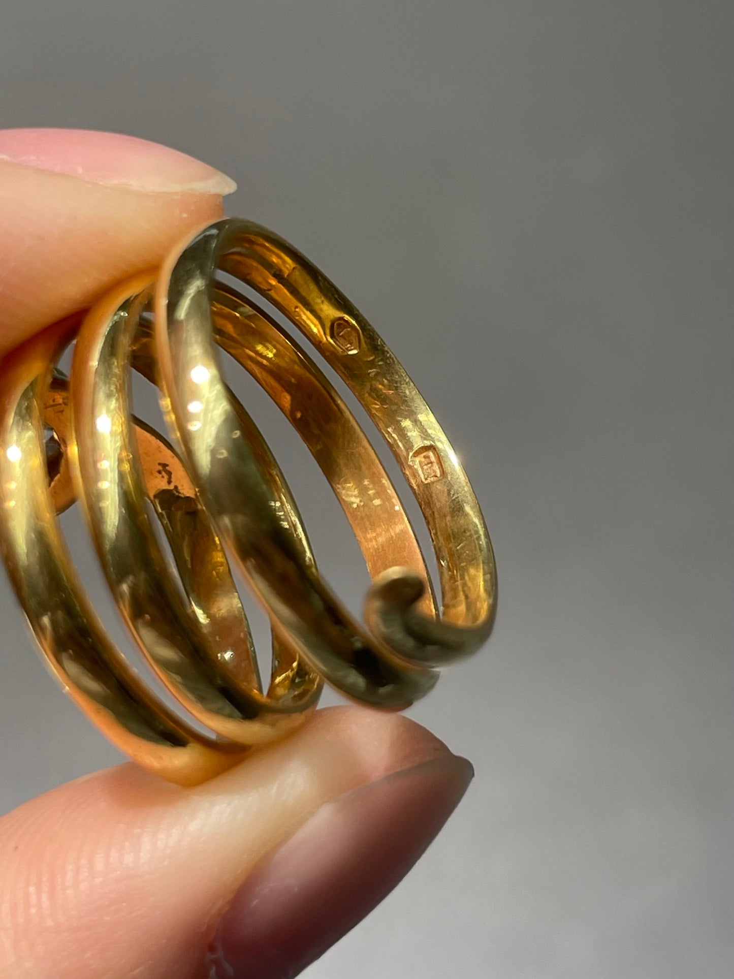 Antique Austro Hungarian 14K Gold 1.08 CTW Diamond Coiled Snake Ring