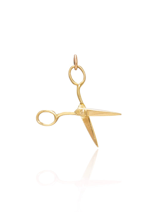 Vintage 14K Gold Articulating Scissor Charm