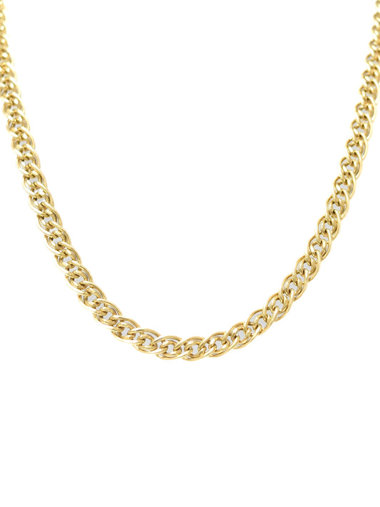 18K Gold 4.5 mm Fancy Link Chain Necklace