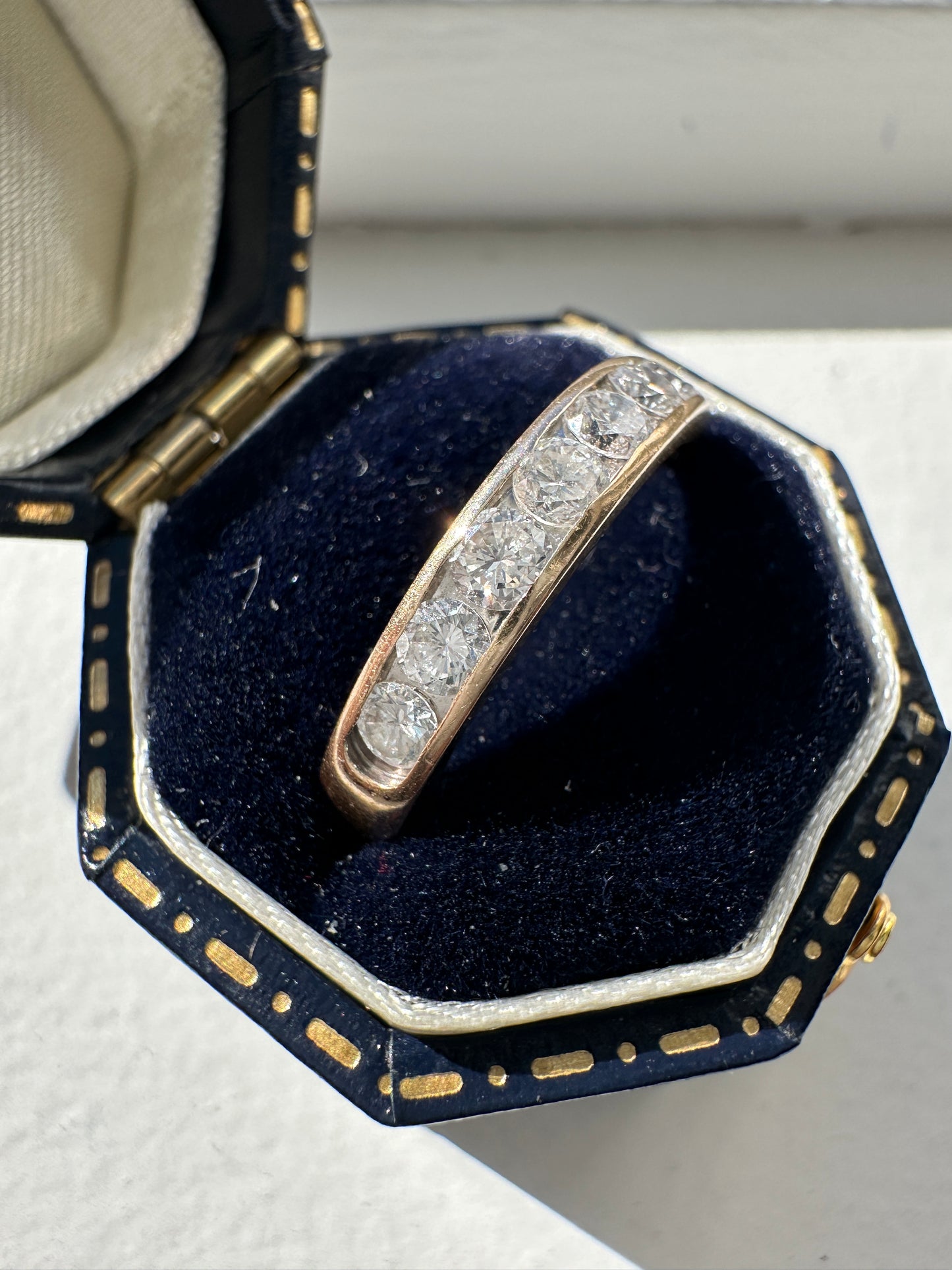 14K 黄金 0.70 CTW 七石钻石戒指