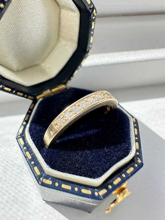 14K Yellow Gold 0.30 CTW Half Eternity Diamond Ring