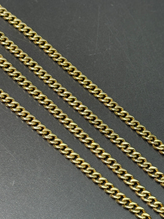 Vintage 18K Gold Curb Link Watch Chain
