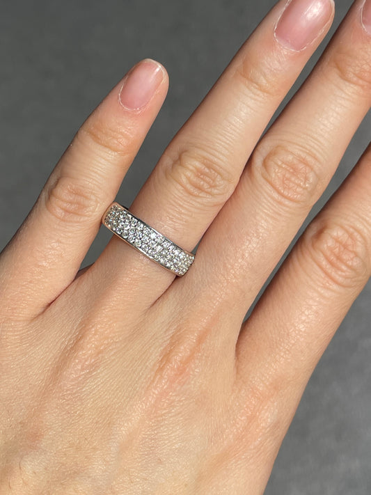 14K Gold 0.75 CTW Diamond Pave Ring Band