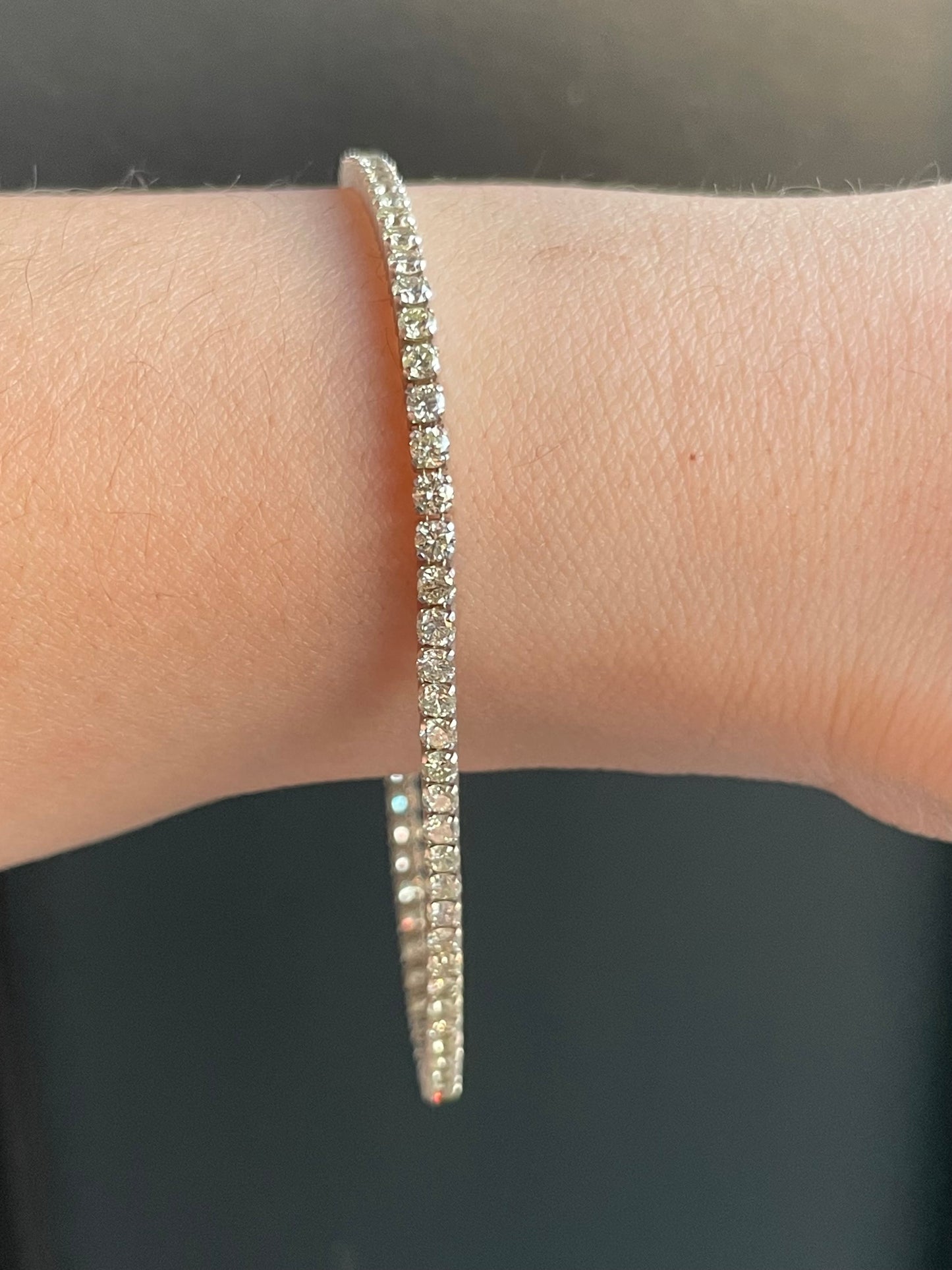 14K White Gold 2.20 CTW Diamond Tennis Bracelet